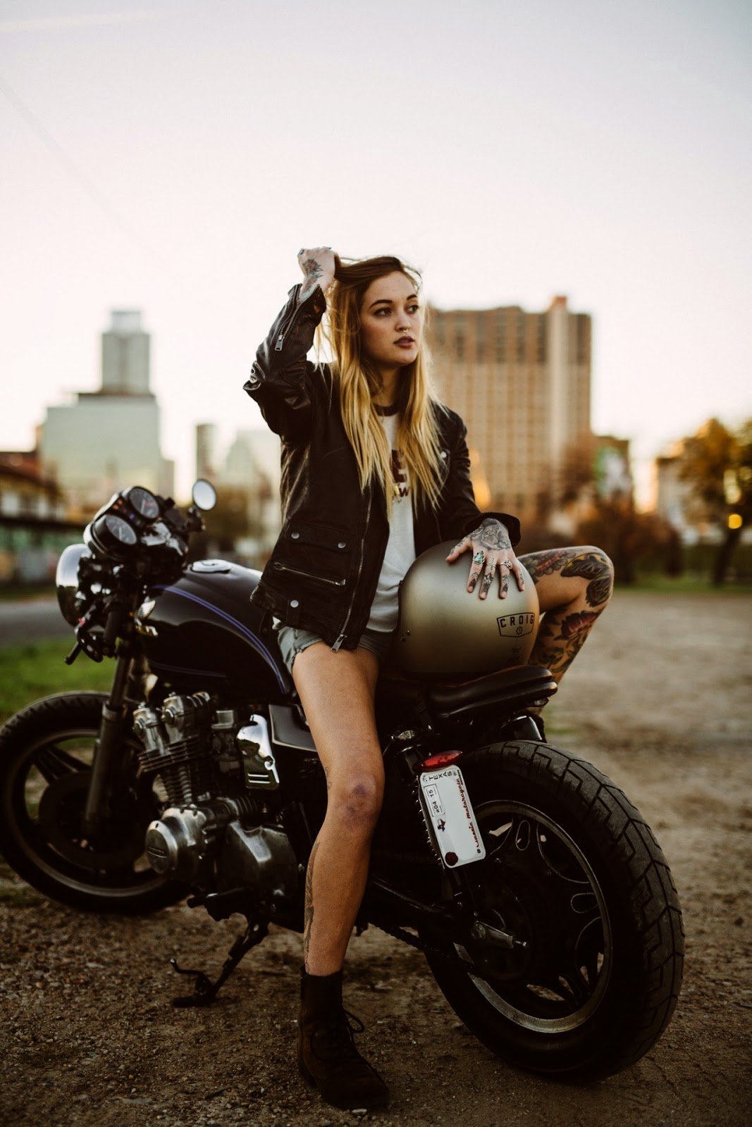 Beautiful girls and bikes in Palikir
