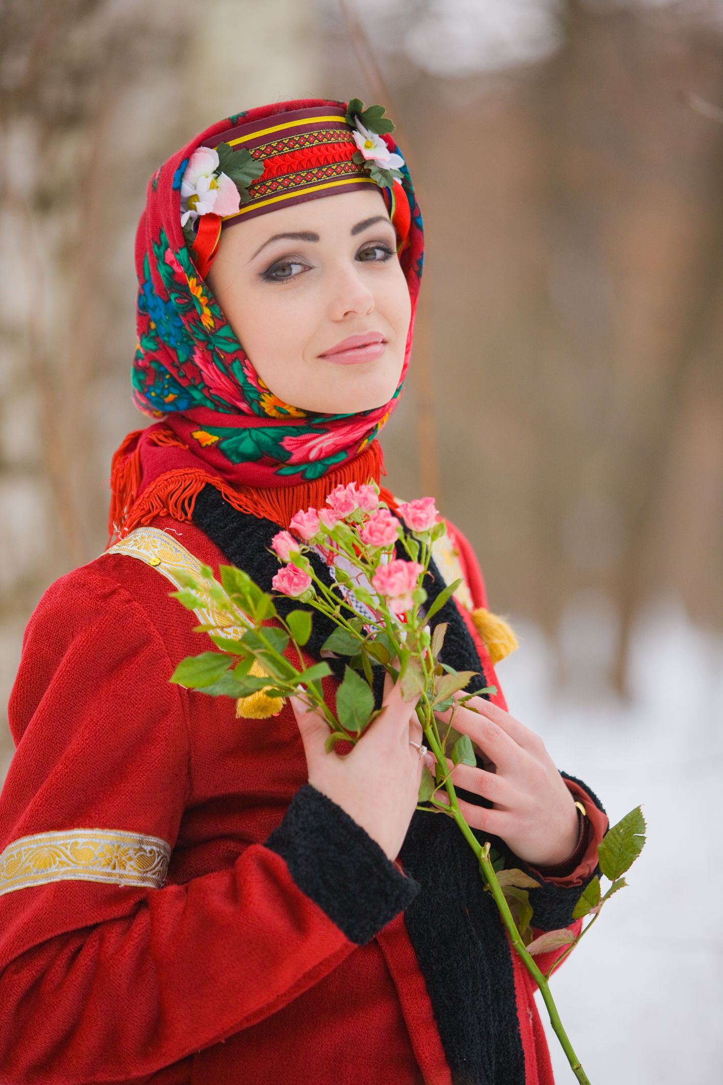 Sexy girl Girls in Slavic costumes in Palikir
