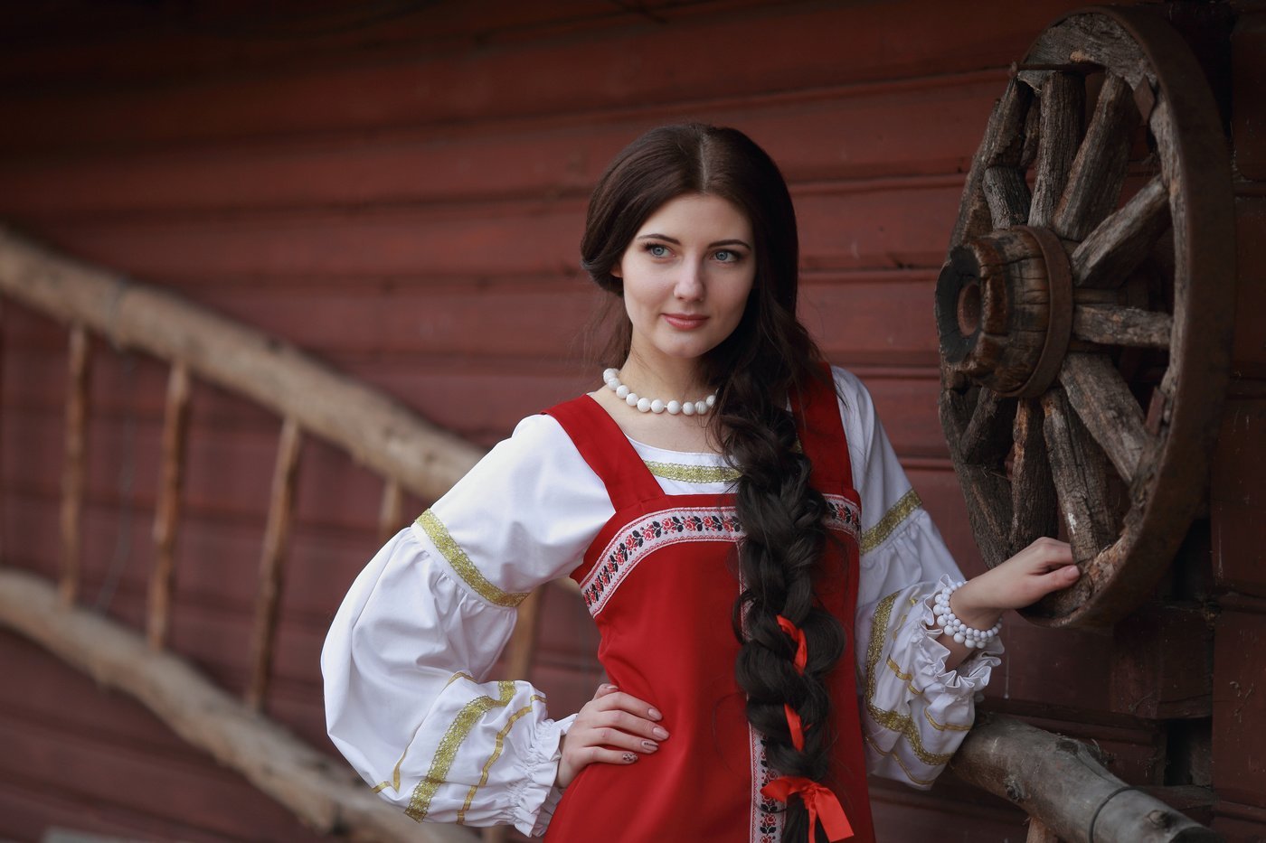 Girls in Slavic costumes in Palikir